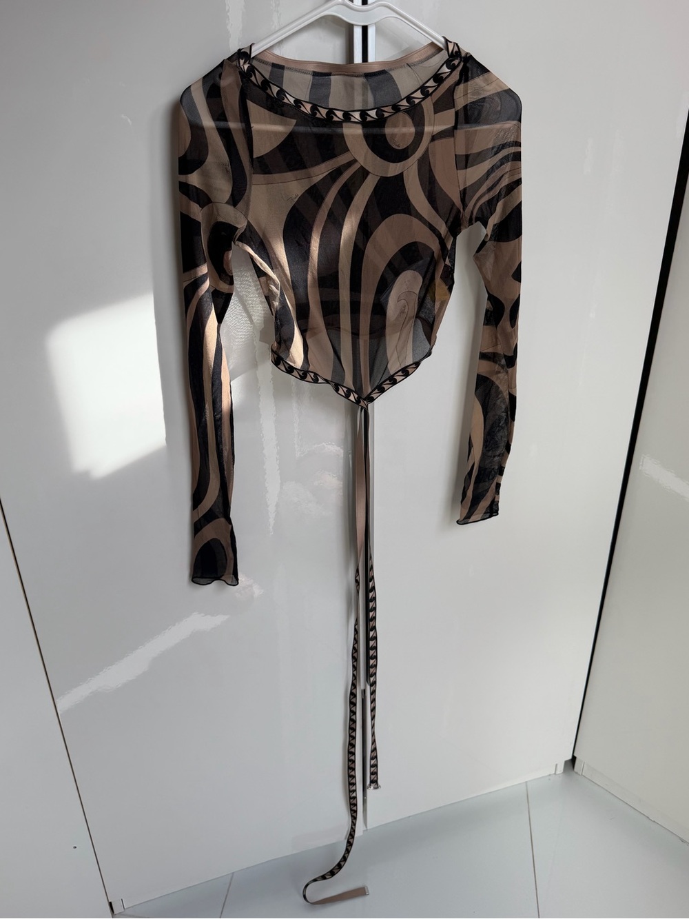 Pucci Sheer Swirl Print Top - Picture 5 of 6